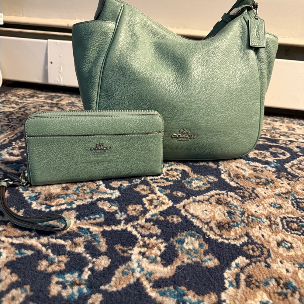 Coach Rory Green Leather Women's Bag WALLET SEPARATE!